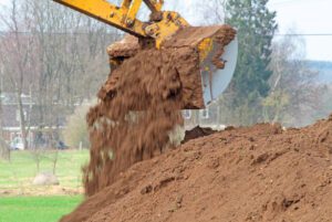 Erdaushub Baggerschaufel